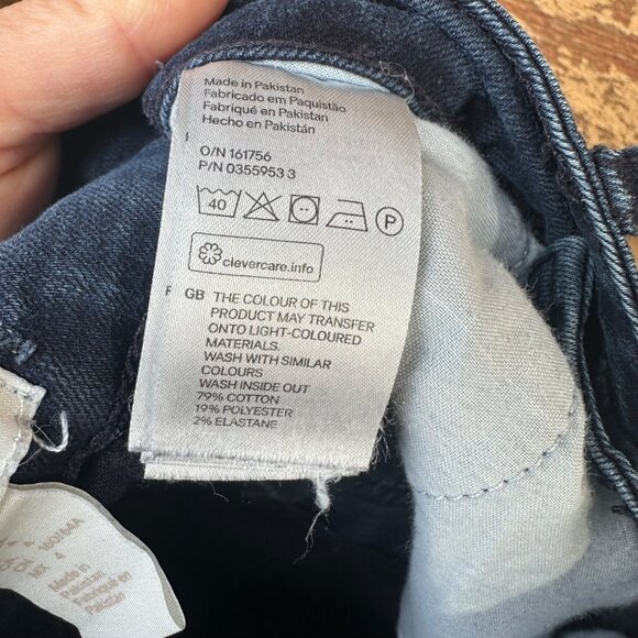 H&M Dark Blue Skinny Mid Rise Stretch Jeans Size 4 - Picture 6 of 11